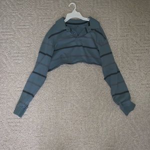 A long sleeve crop top
